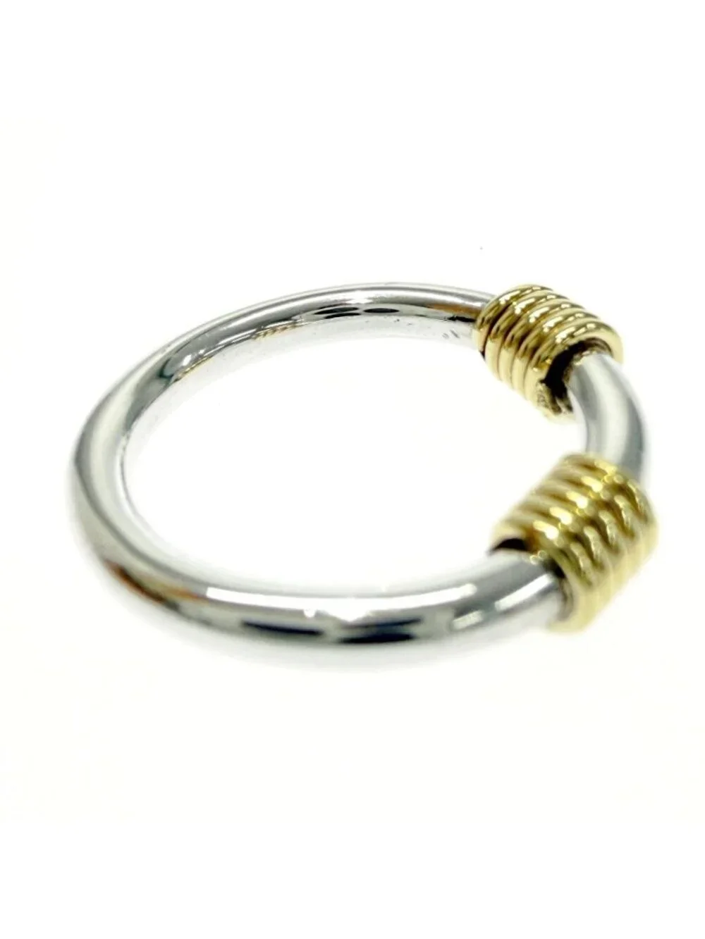 Tiffany & Co Silver Gold Bandwidth Ring